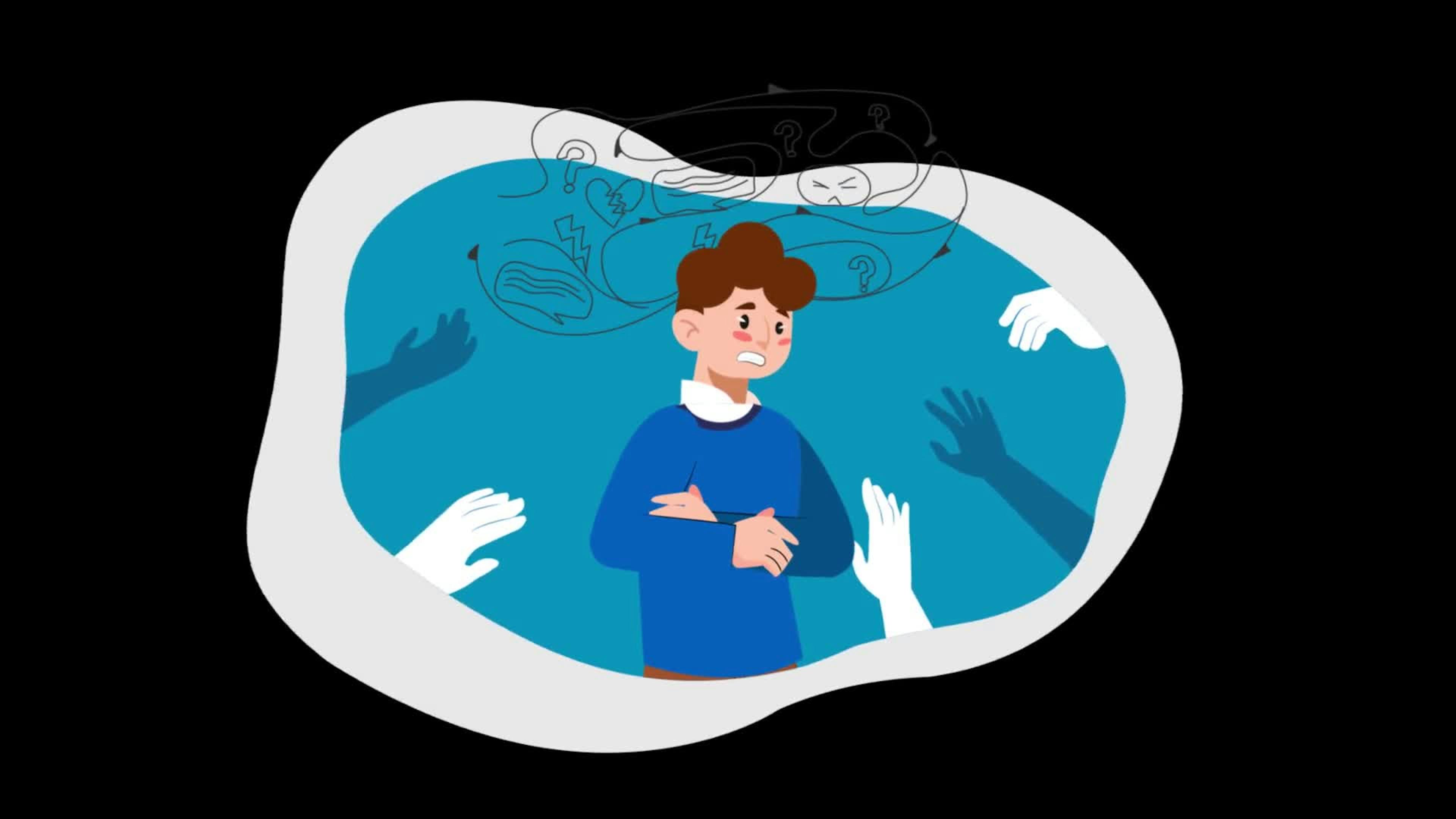 Man Under Stress And Negative Thoughts On Alpha