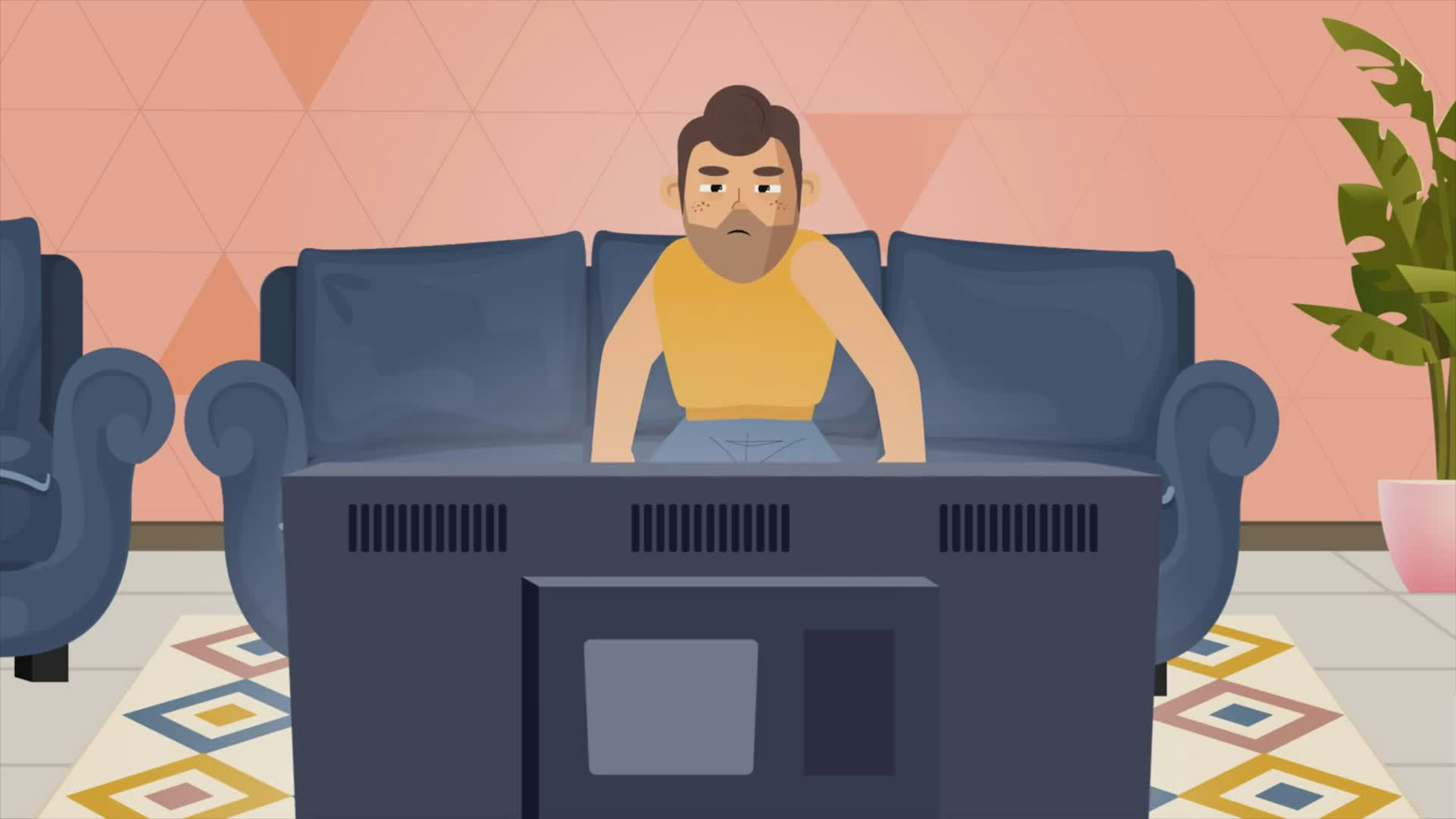 Man Watching TV