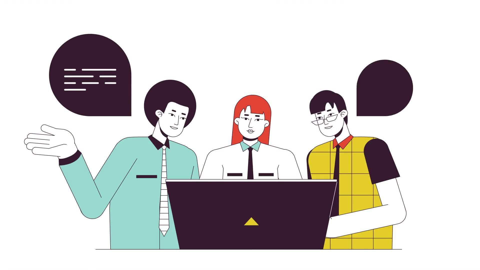 Co workers partnership animation • Motion Graphics Template • Uppbeat