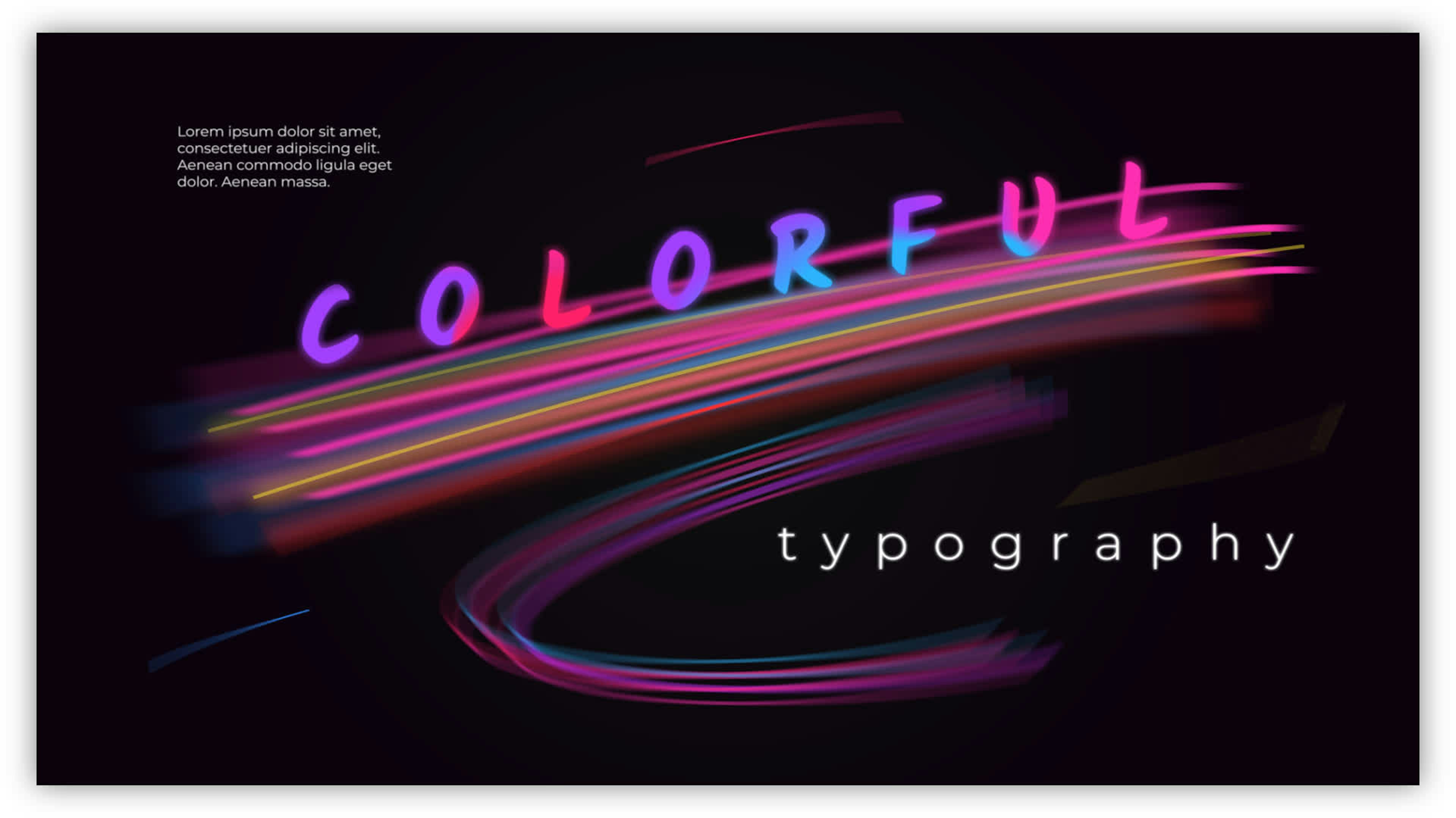 Modern Colorful Typography