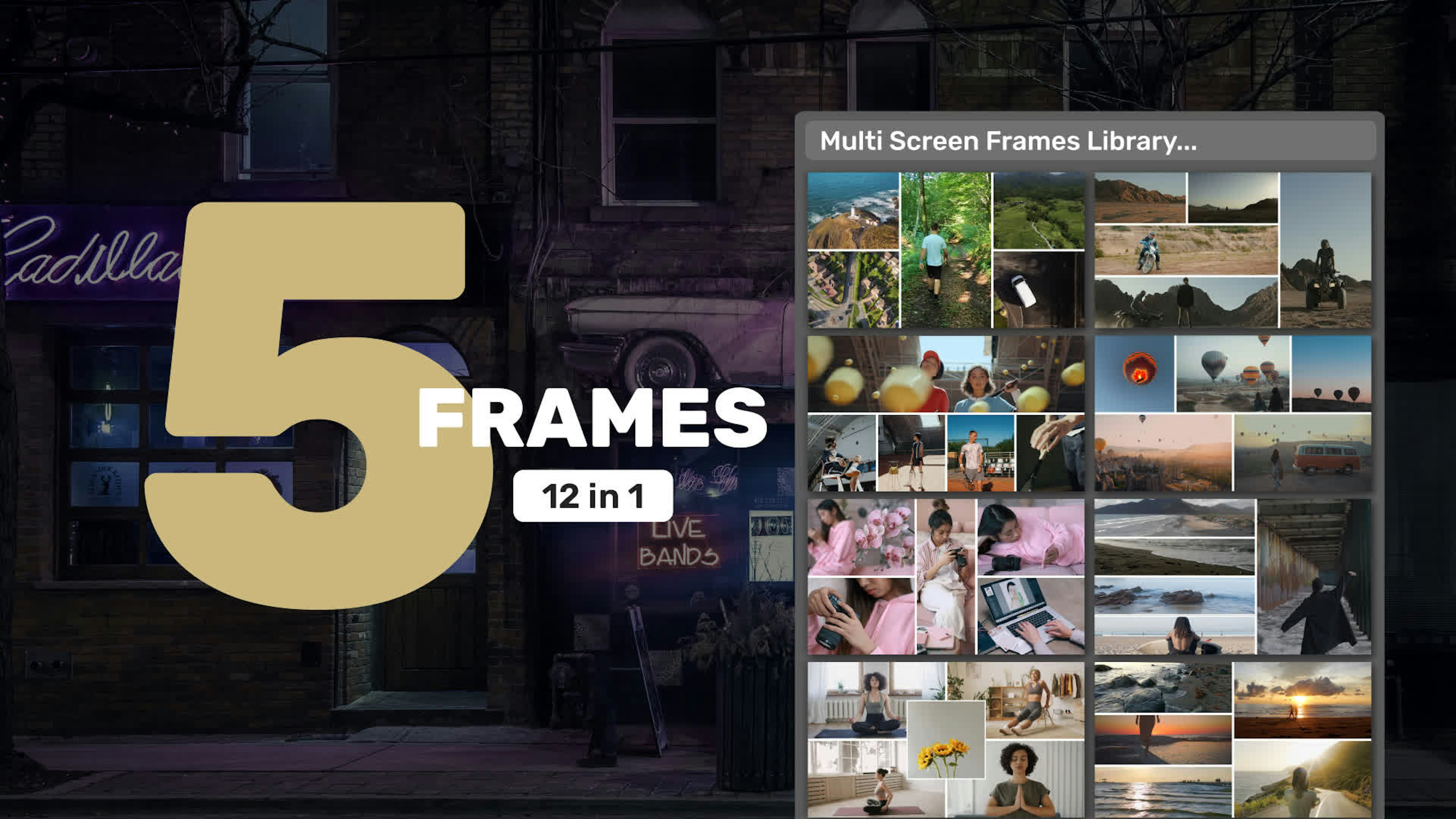 Multi Screen Frames Library Five