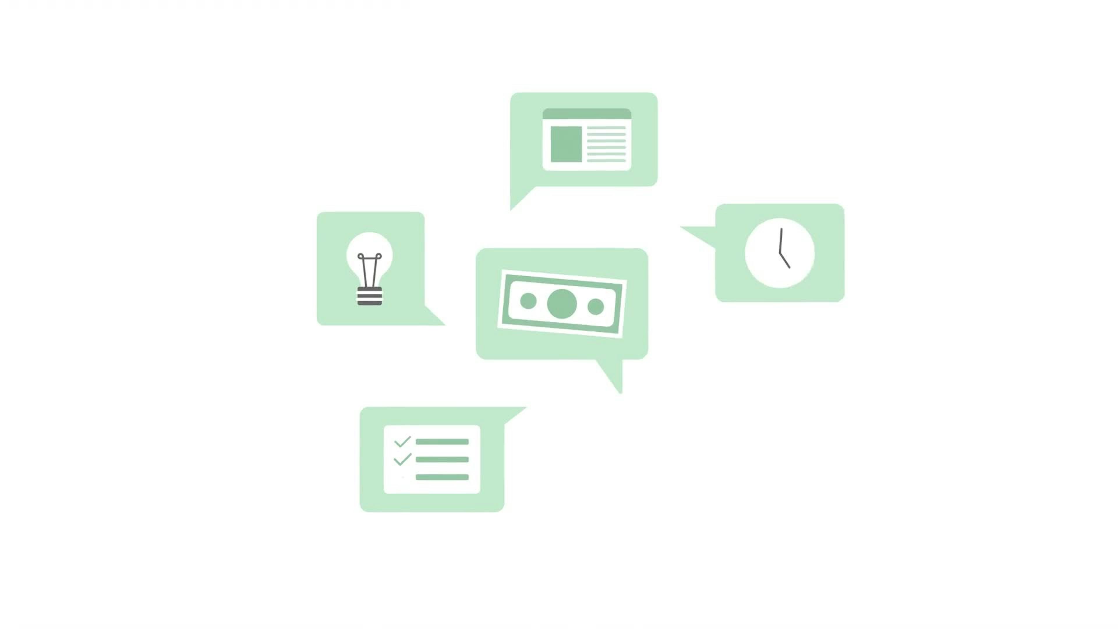 Multiple message bubbles 2D animation