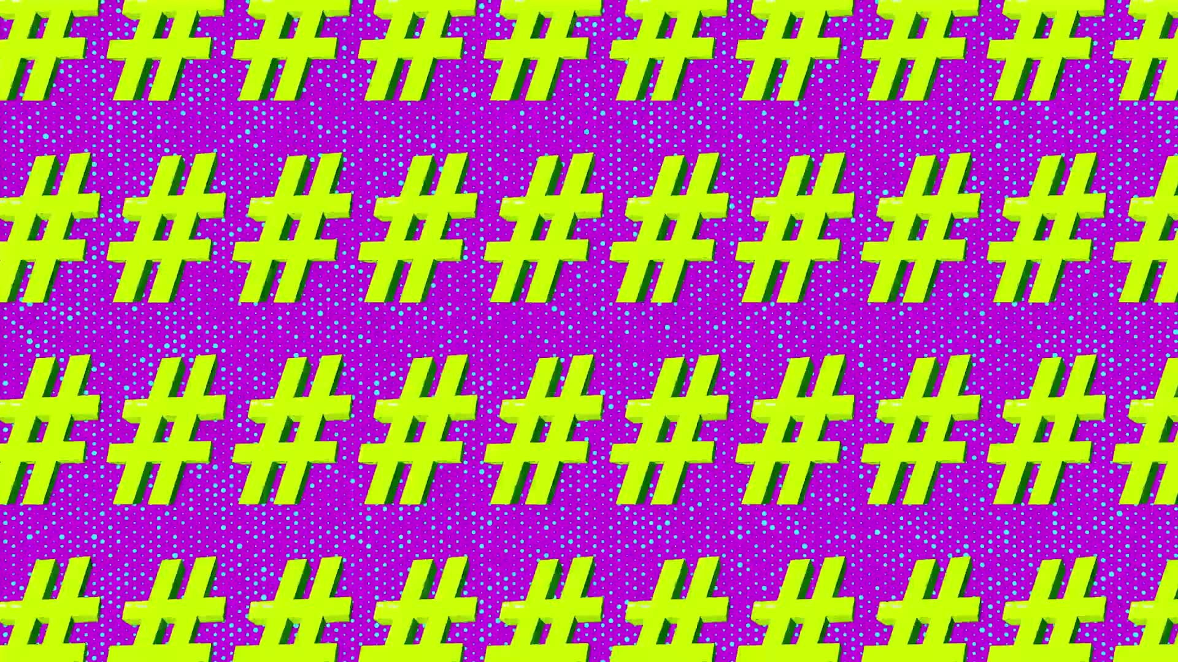 Neon Hashtag Background