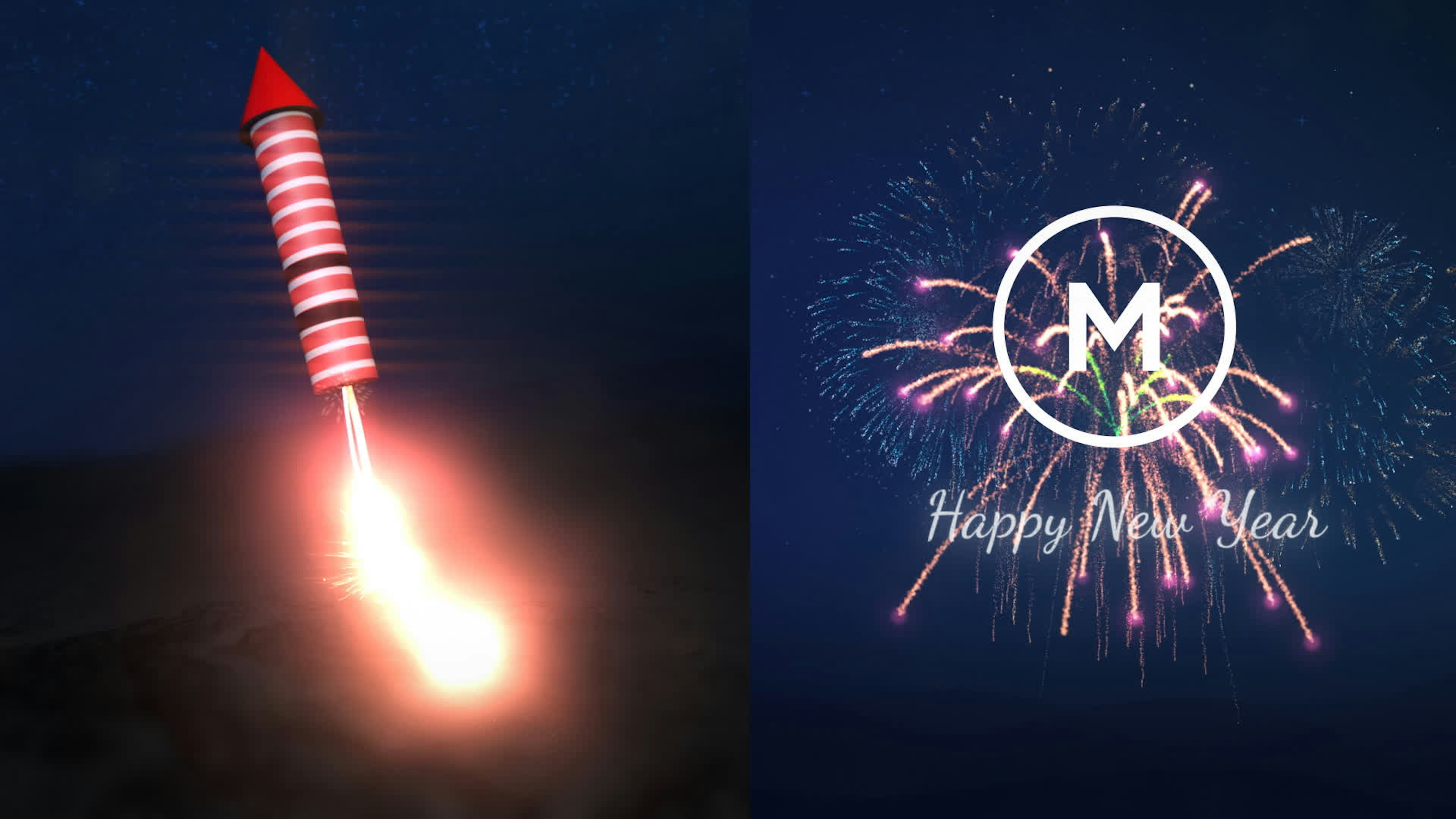 New Year Fireworks Logo Reveal