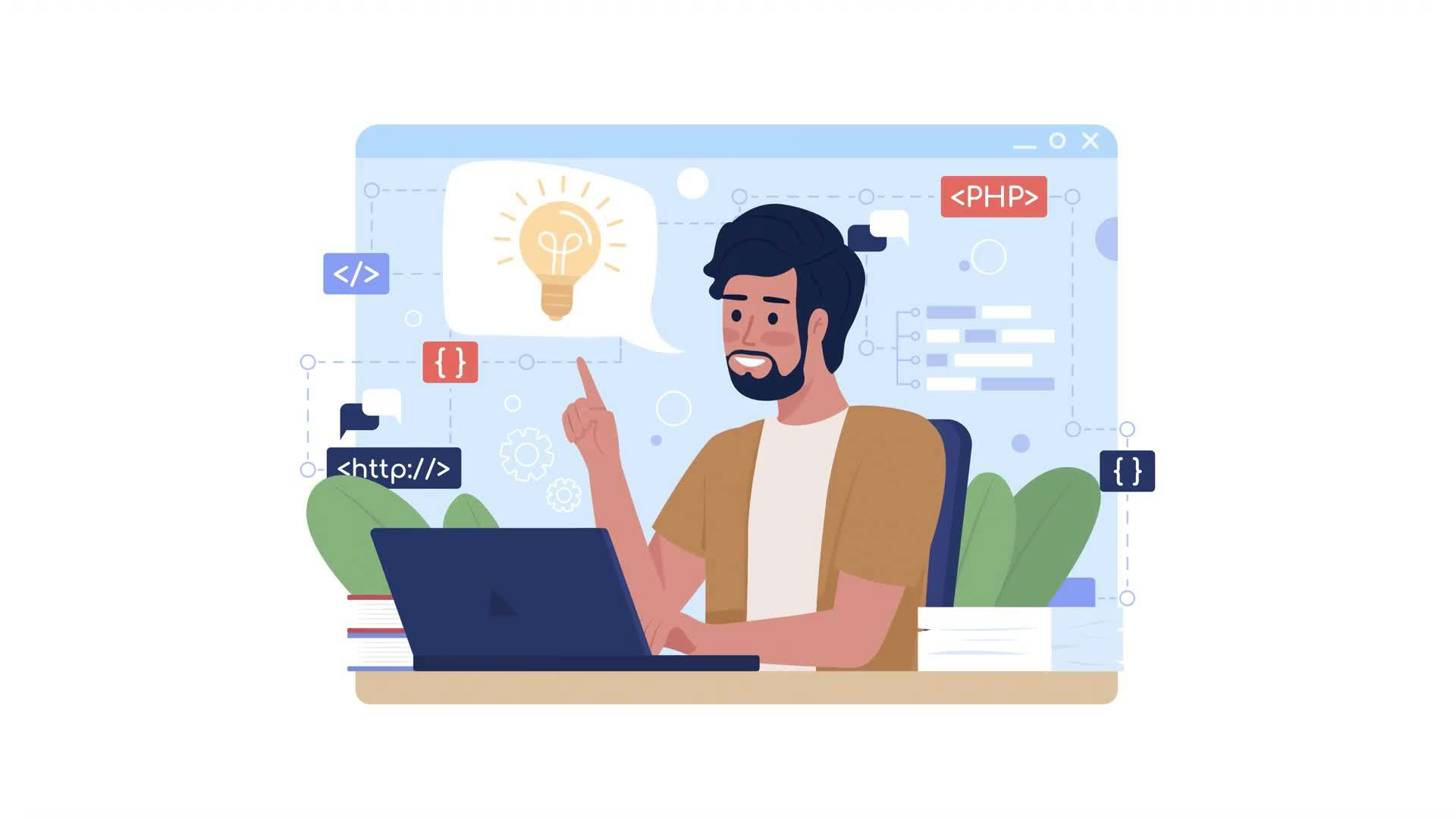 Learning Coding Languages • Motion Graphics Template • Uppbeat