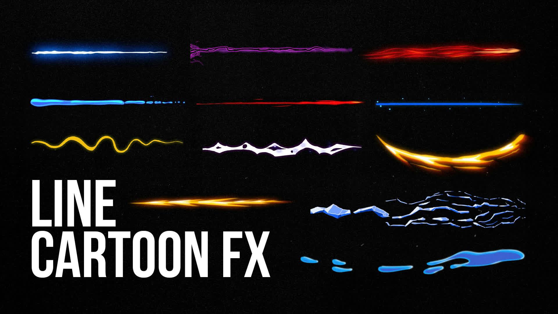 Pack Of 11 Cartoon Lines On Alpha • Free Motion Graphics Template • Uppbeat
