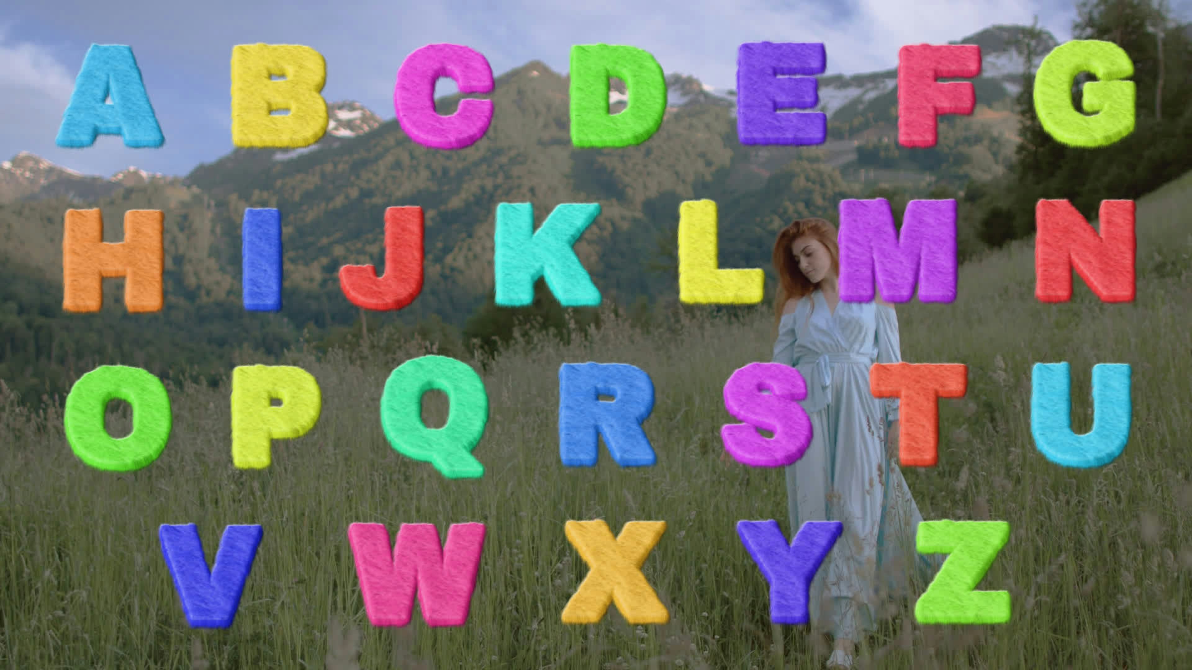 Pack Of 52 Colorful Animated Typefaces On Alpha