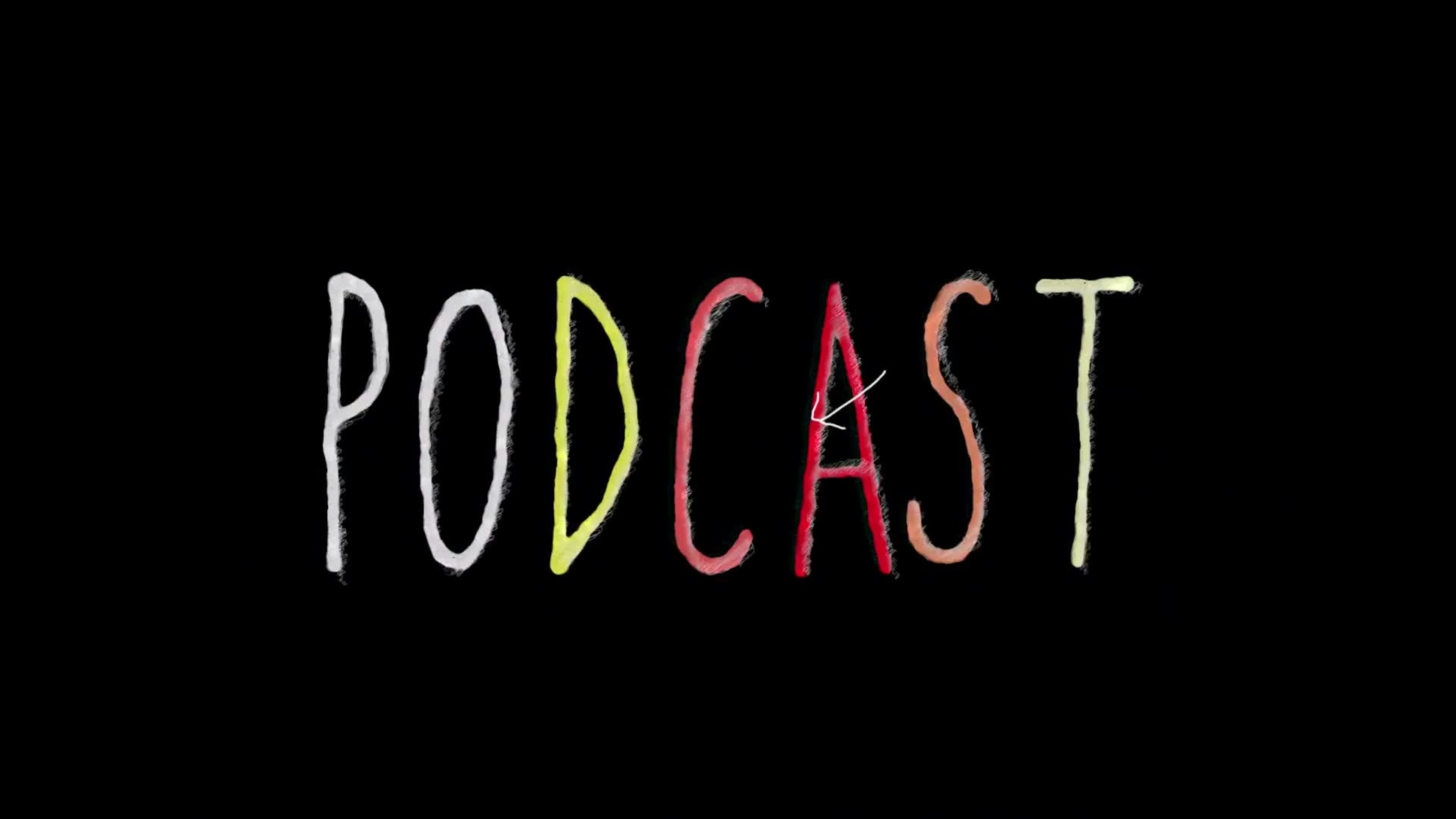 Podcast Cartoon Title on Alpha