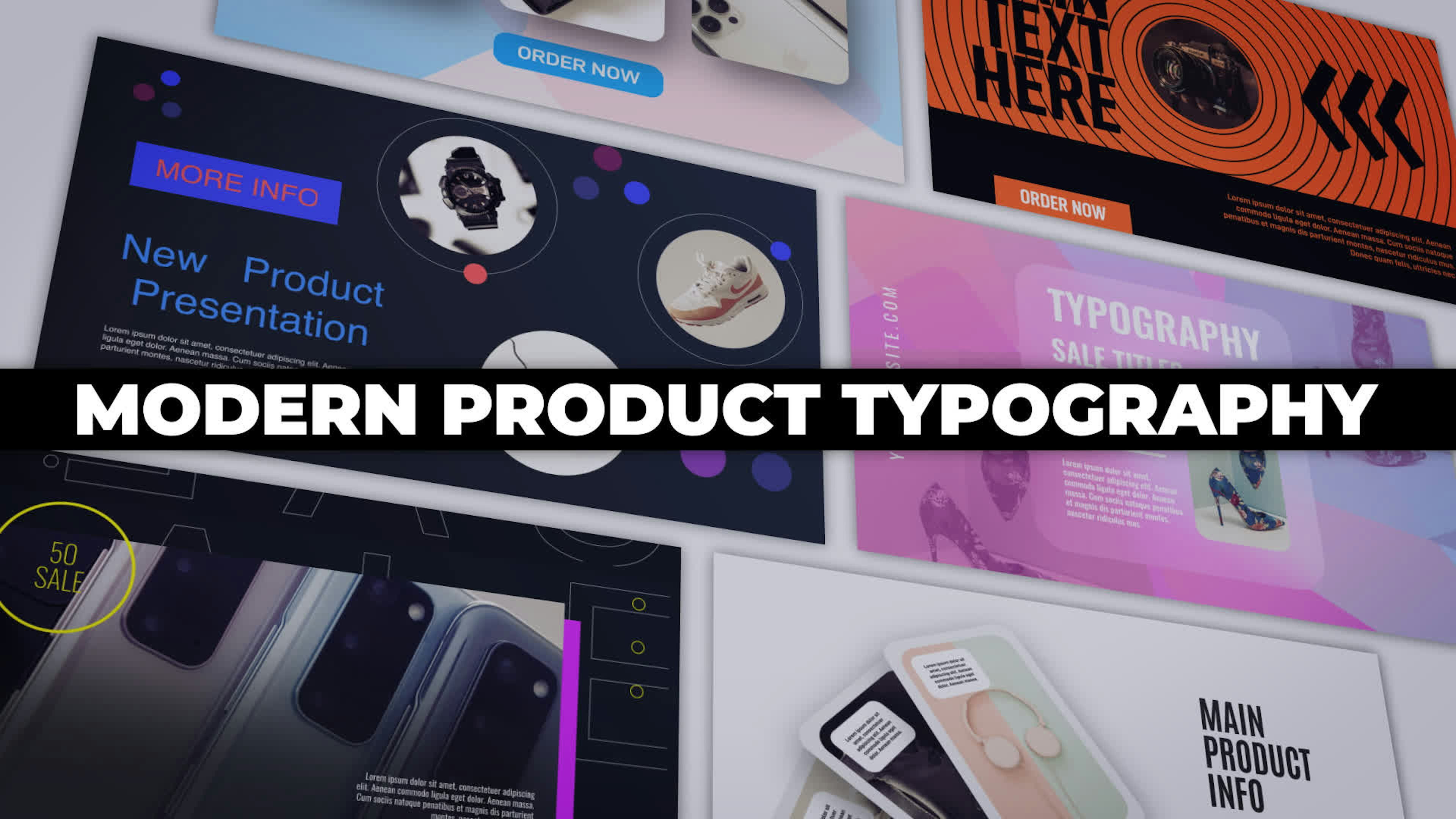 Product Showcase Typography
