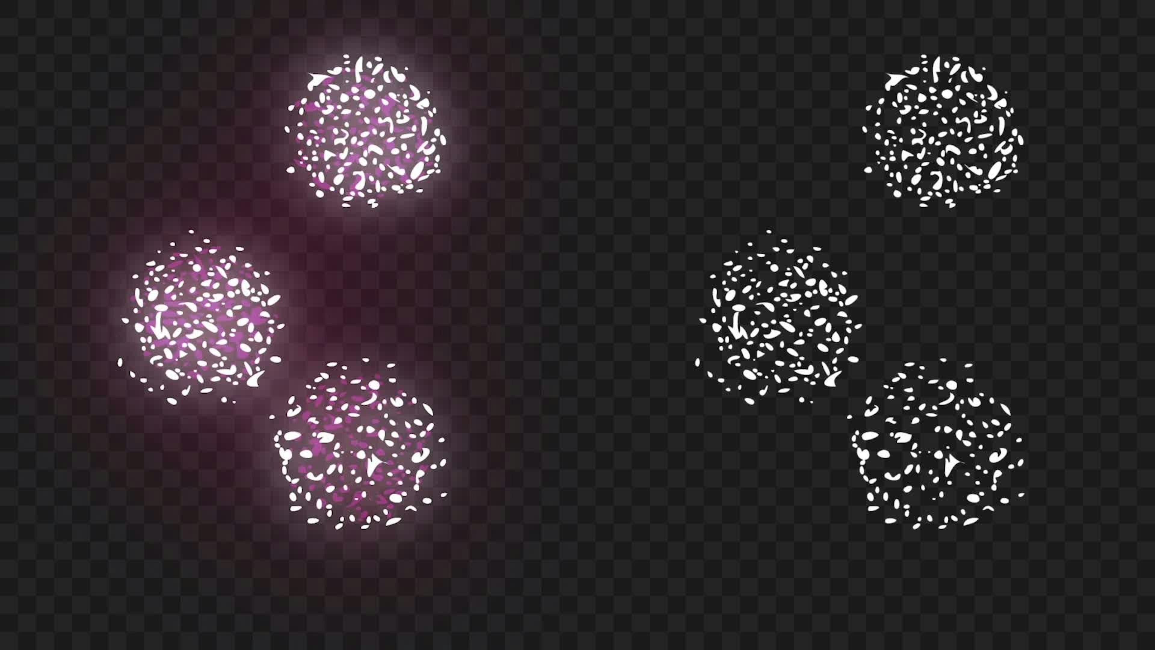 Purple Fireworks Multi Color on Alpha