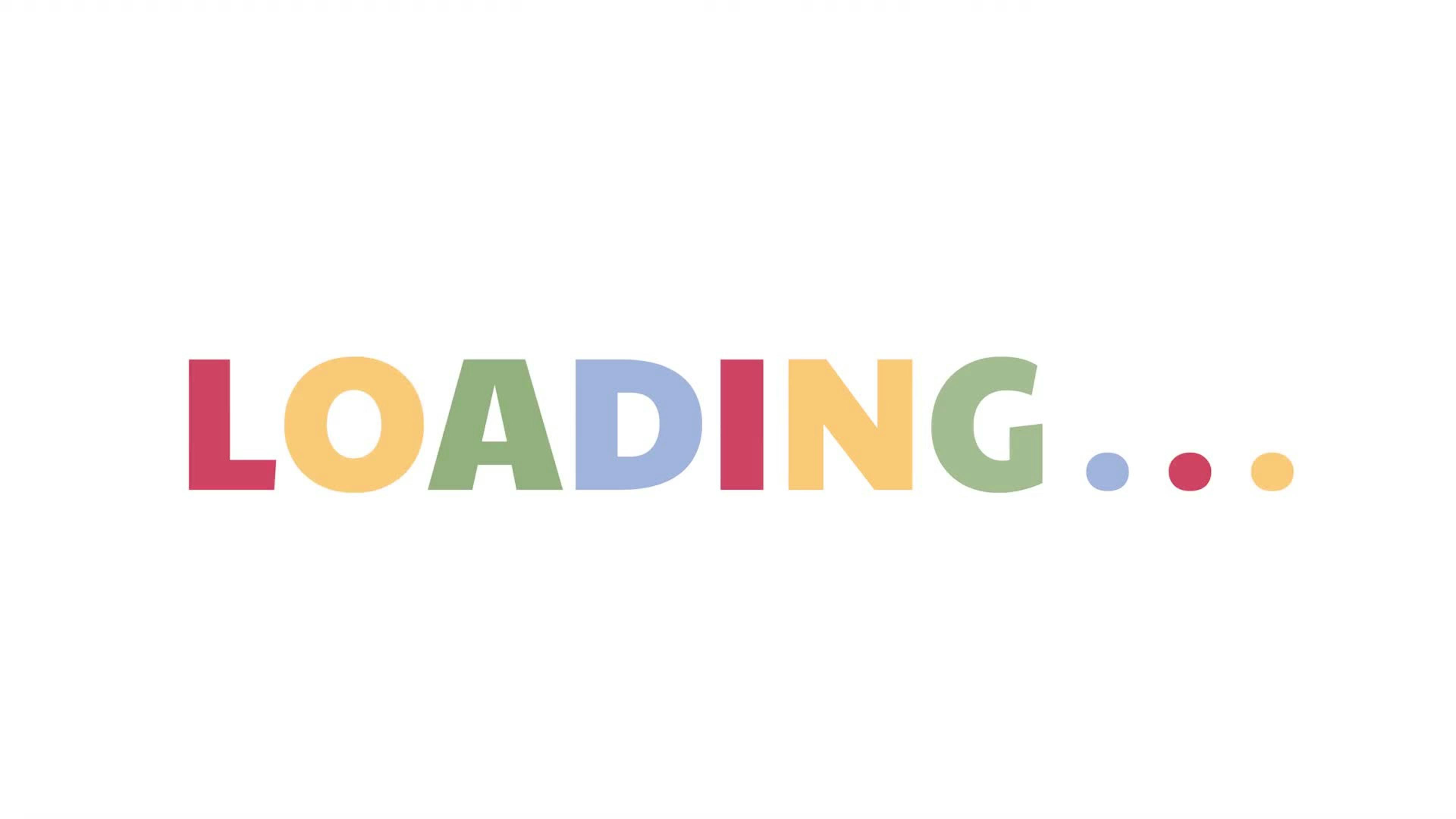 Rainbow Letters Flickering Loading Animation