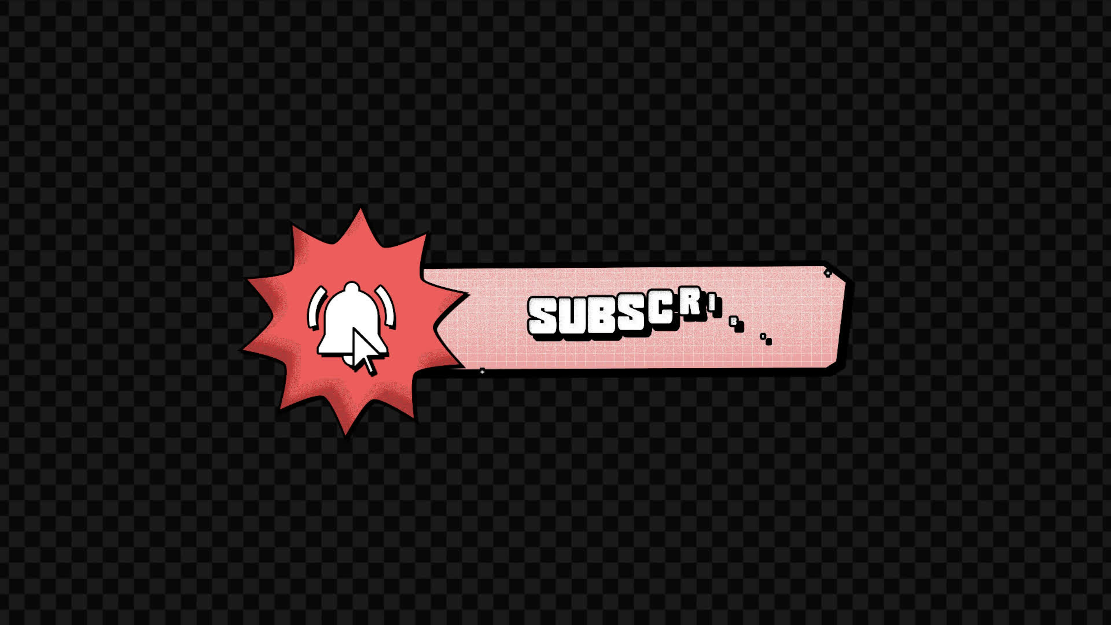 Red Cartoon Subscribe Button
