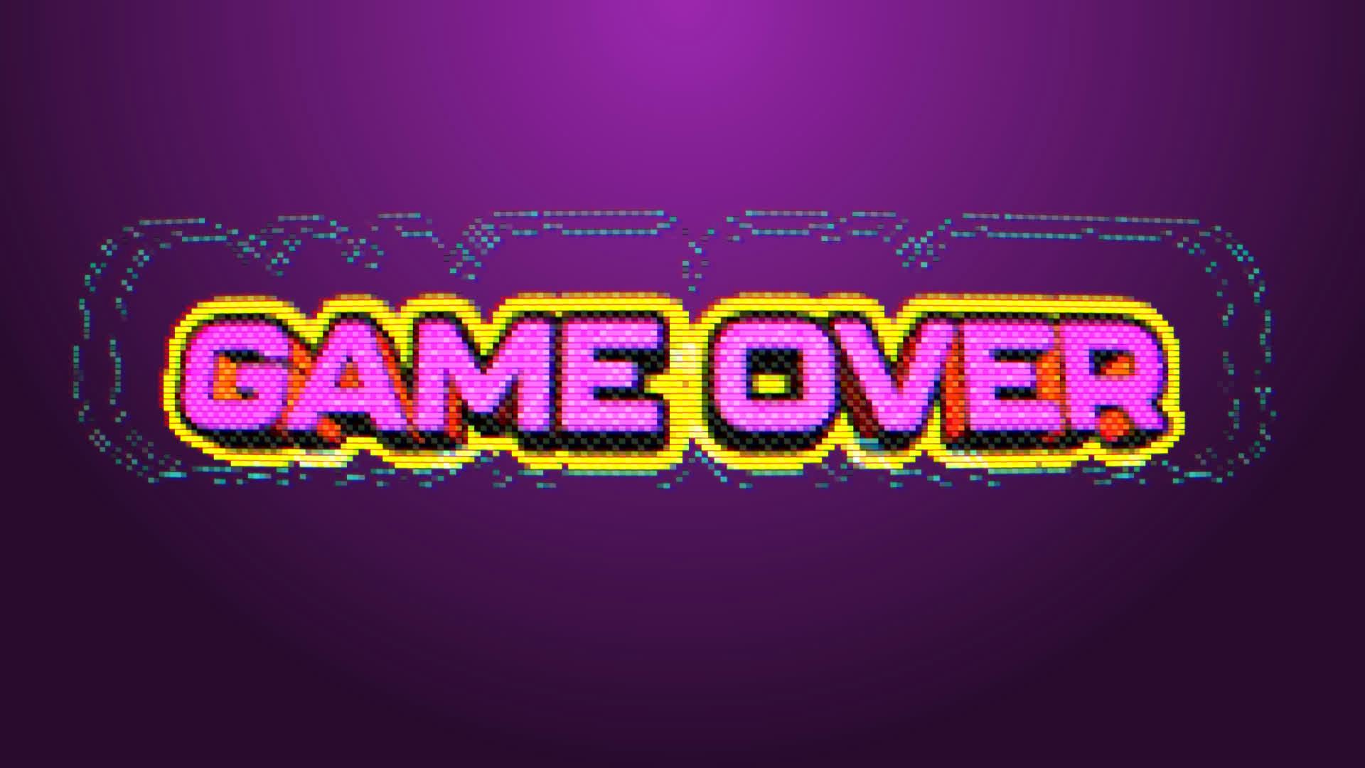 Retro Pink And Blue Game Over" • Motion Graphics Template • Uppbeat