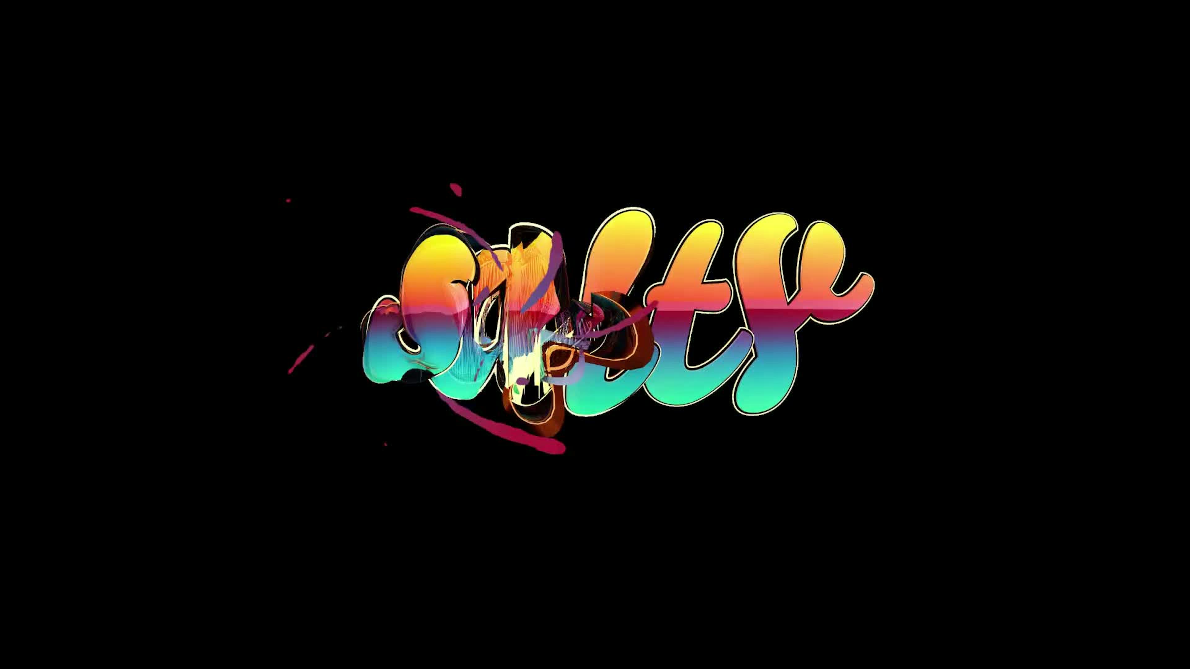 Salty - Colorful Text