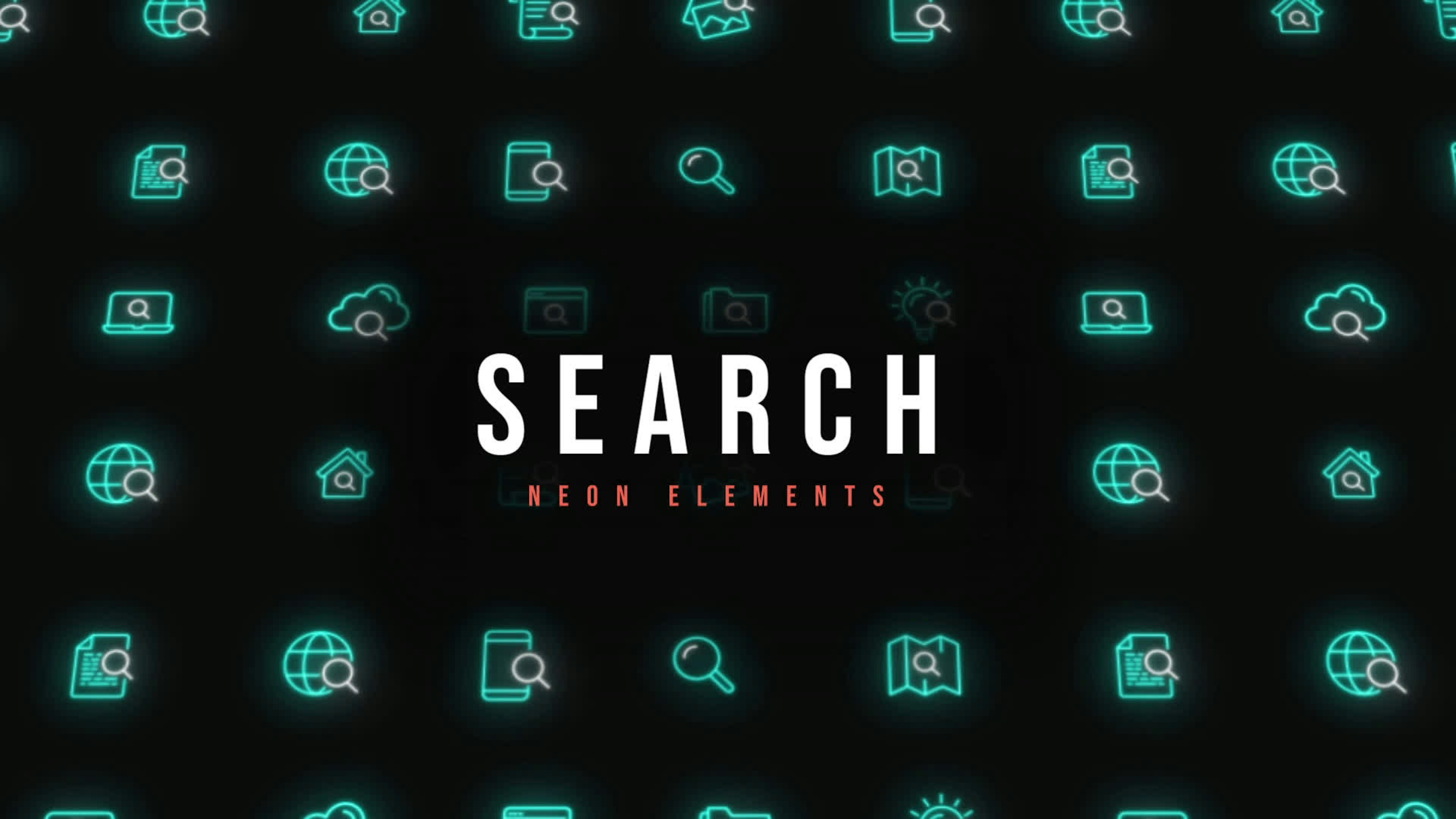Search Neon Icons