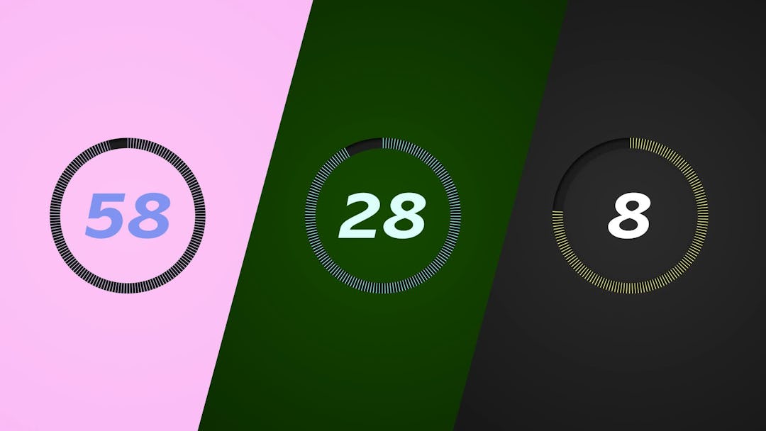 Circular Countdown Timers • Free After Effects Template • Uppbeat