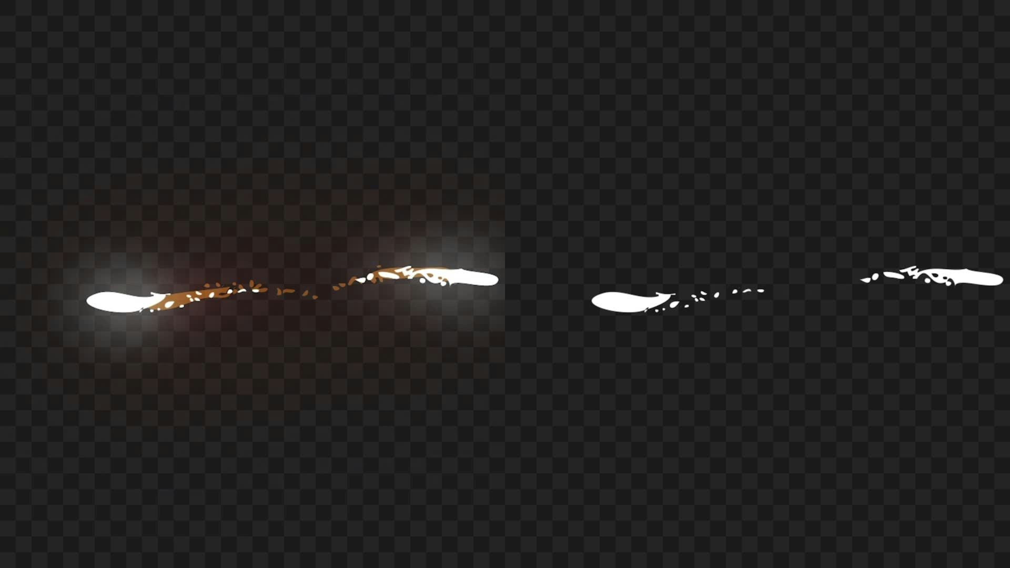 Sideways Fireworks Multi Color on Alpha