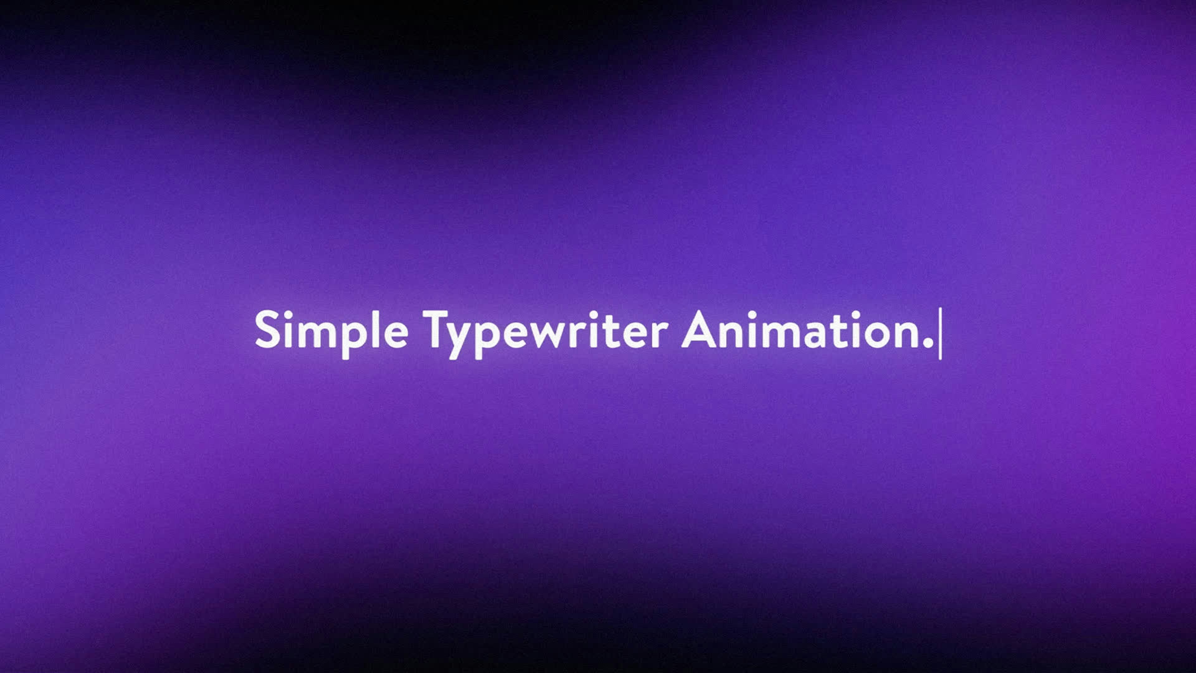 Simple Typewriter Animation