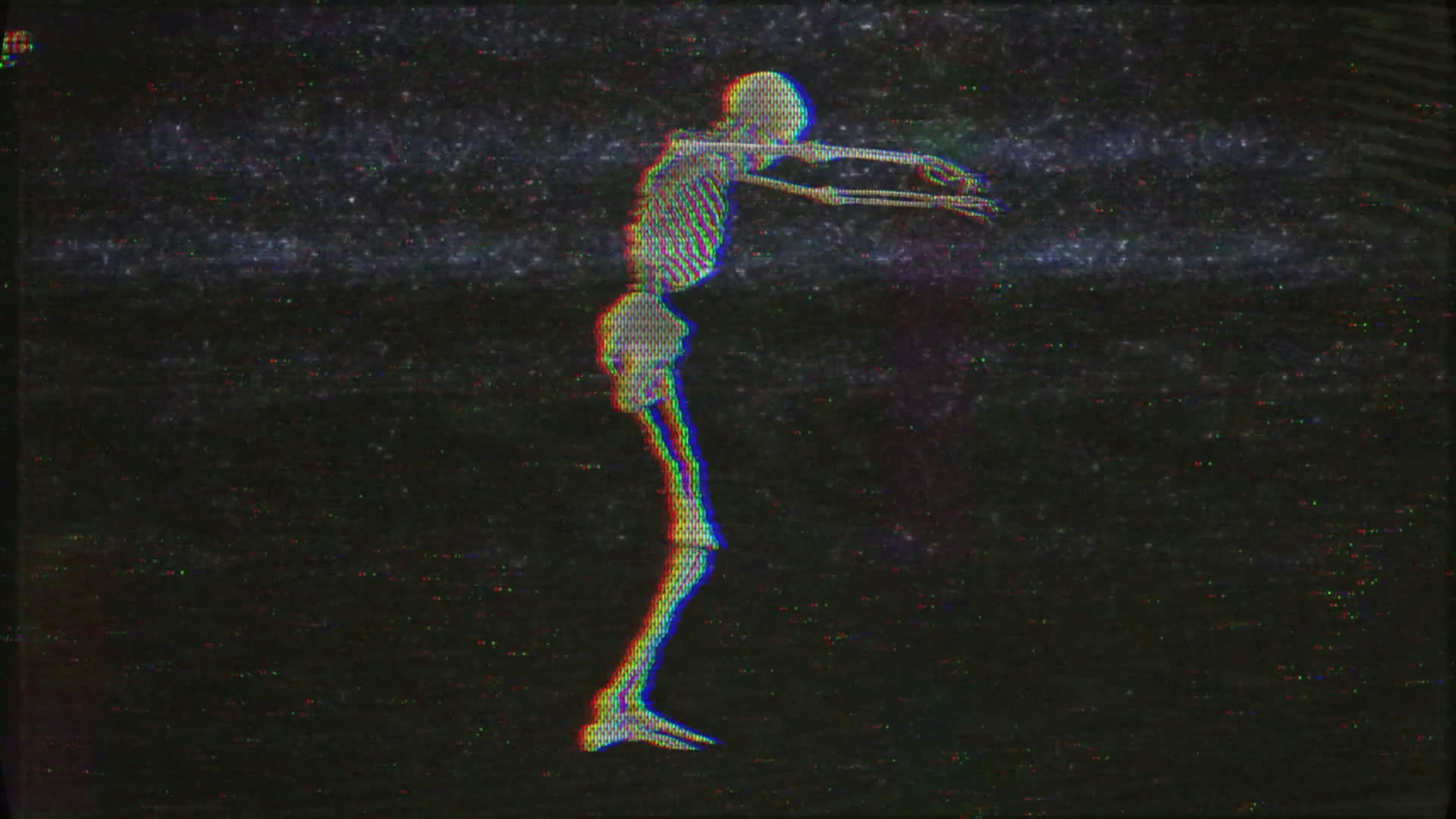 Skeleton Zombie Old VHS Footage