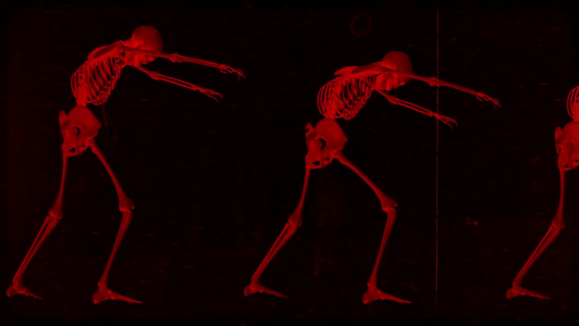 Zombie Projector Loop Walking Skeleton Zombies Loop • Motion Graphics Template • Uppbeat
