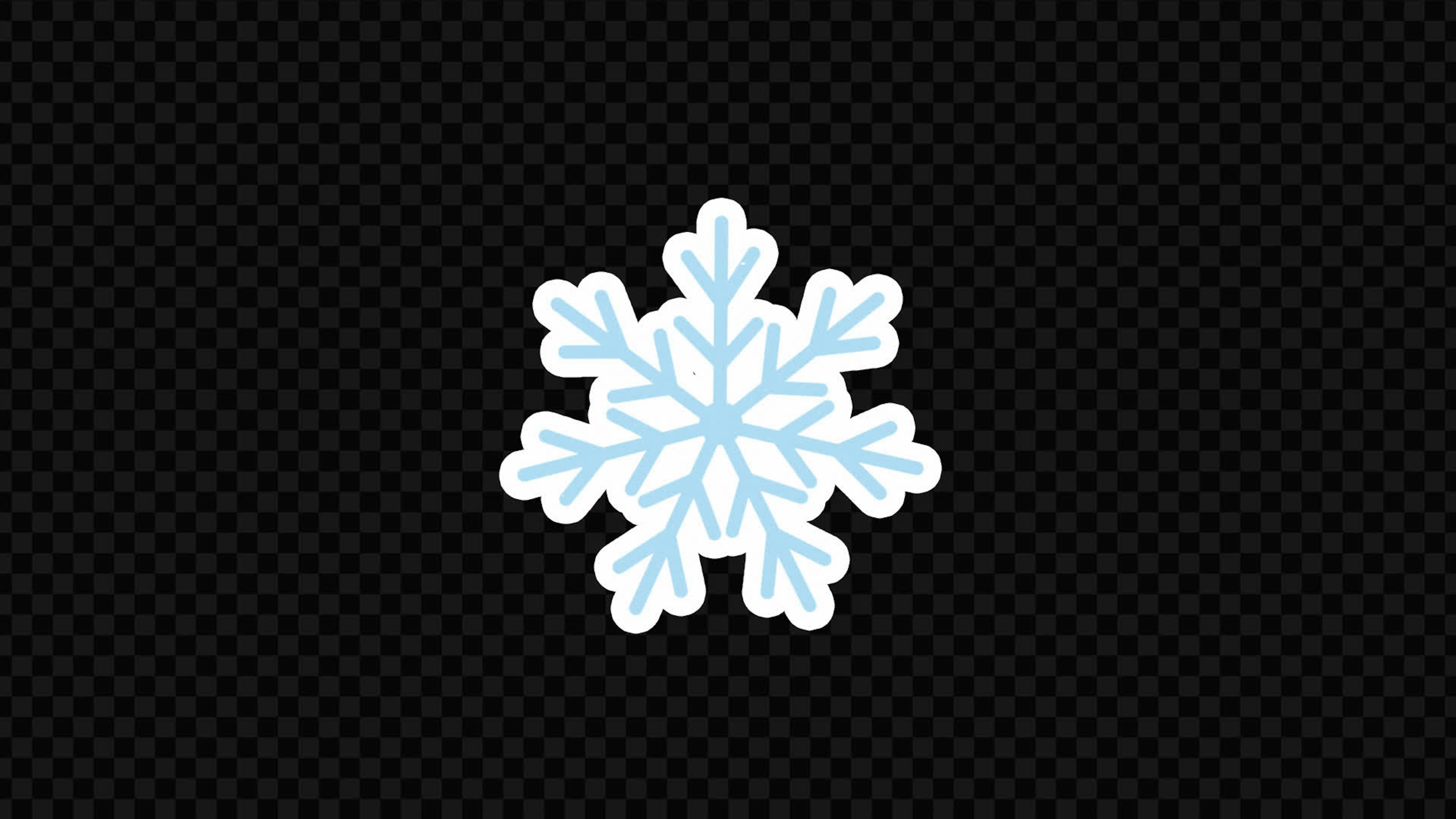 Snowflake Sticker on Alpha