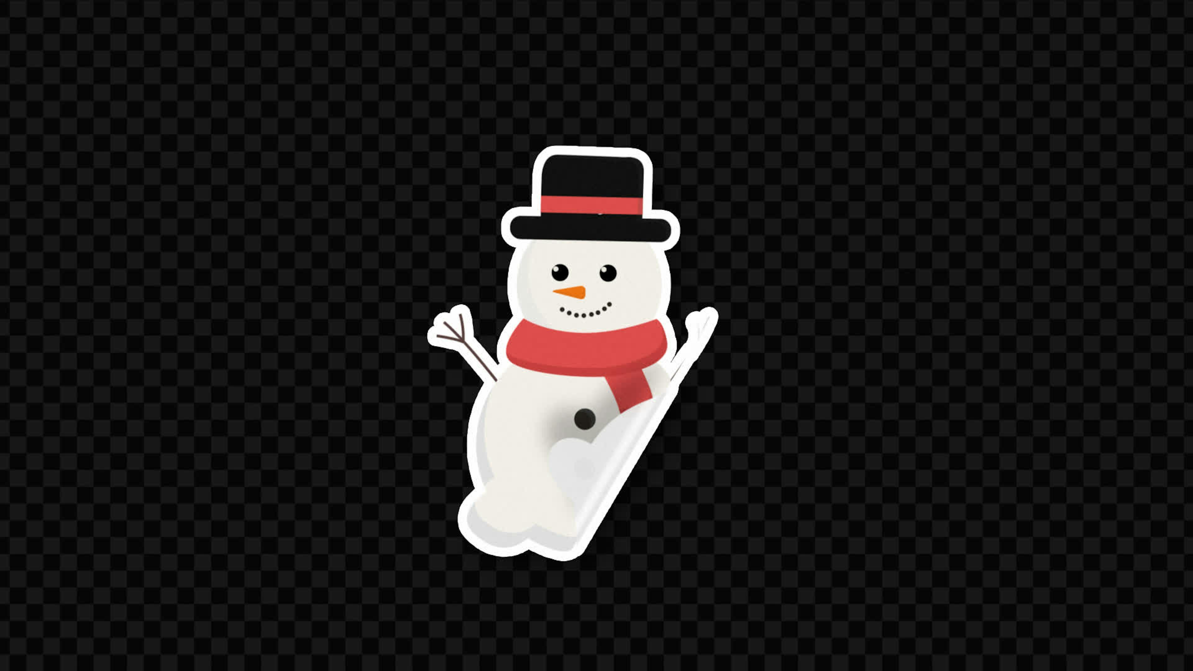 Snowman Christmas Sticker on Alpha