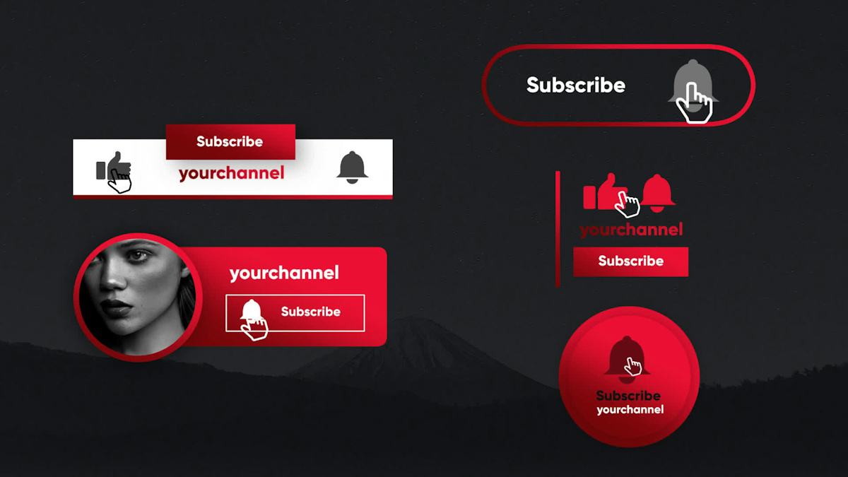 Youtube Subscribe Elements Pack • Premiere Pro Template • Uppbeat