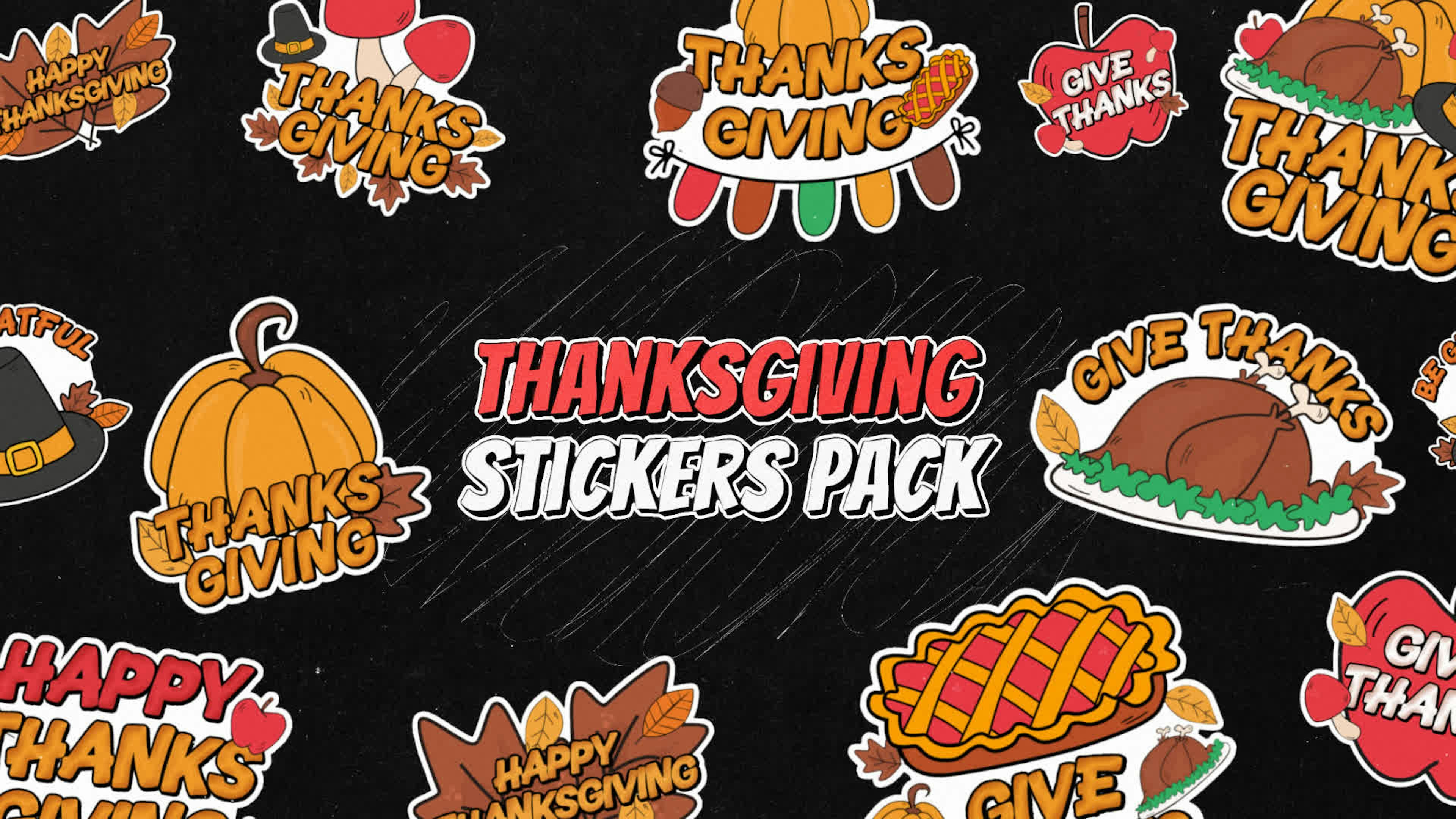 Thanksgiving Stickers Pack
