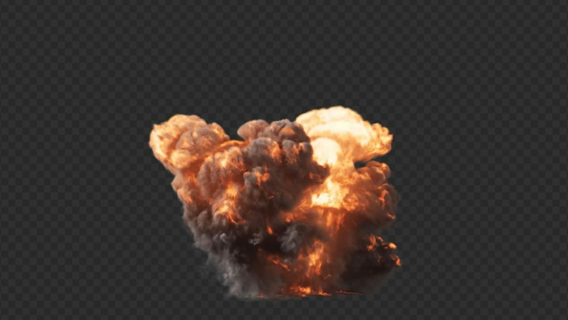 High Exposure Explosion High-Impact Blast Side View on Alpha • Motion Graphics Template • Uppbeat