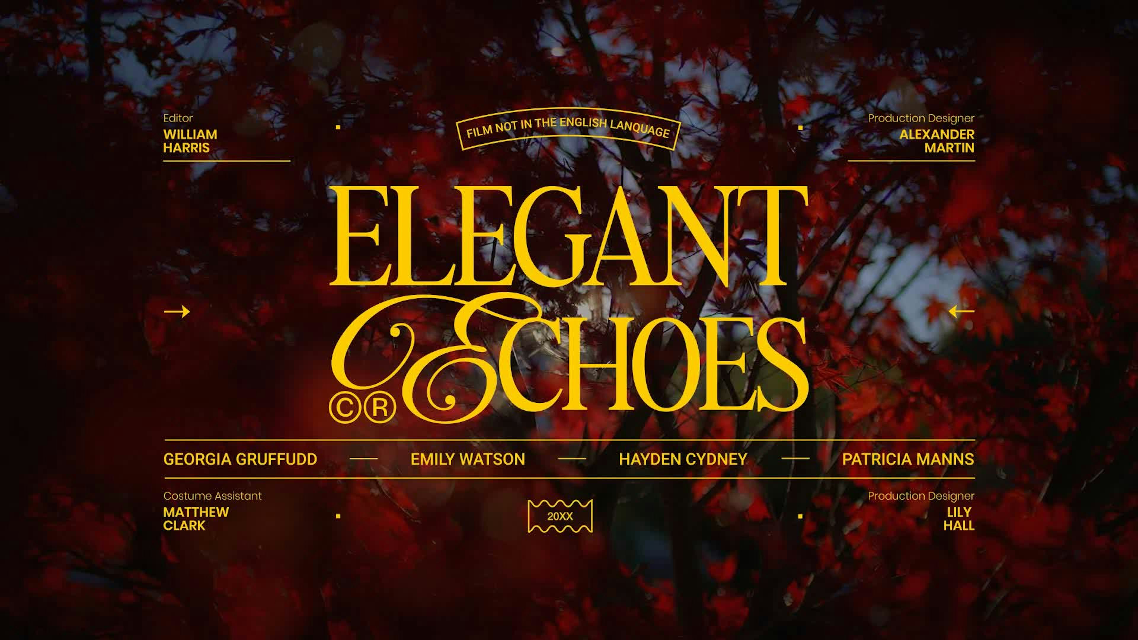 Title Card With Cast Template