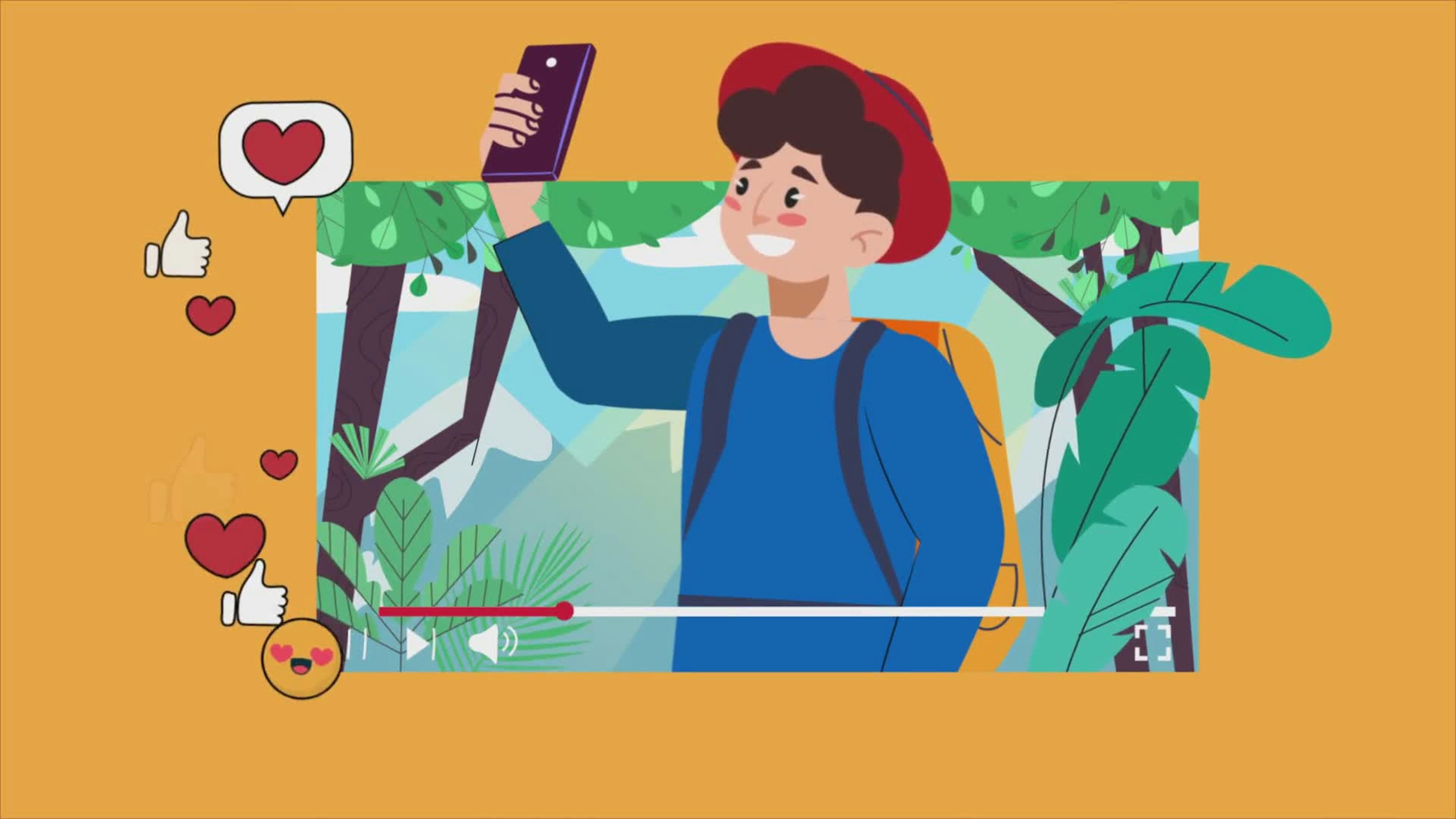 Travel Adventure Influencer Boy Streaming Live