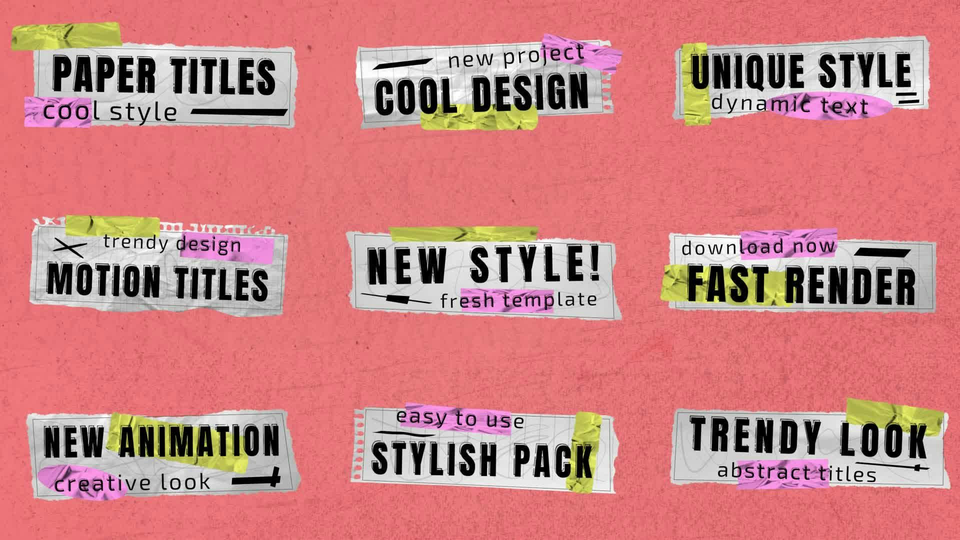 Pack Of Animated Paper • Premiere Pro Template • Uppbeat