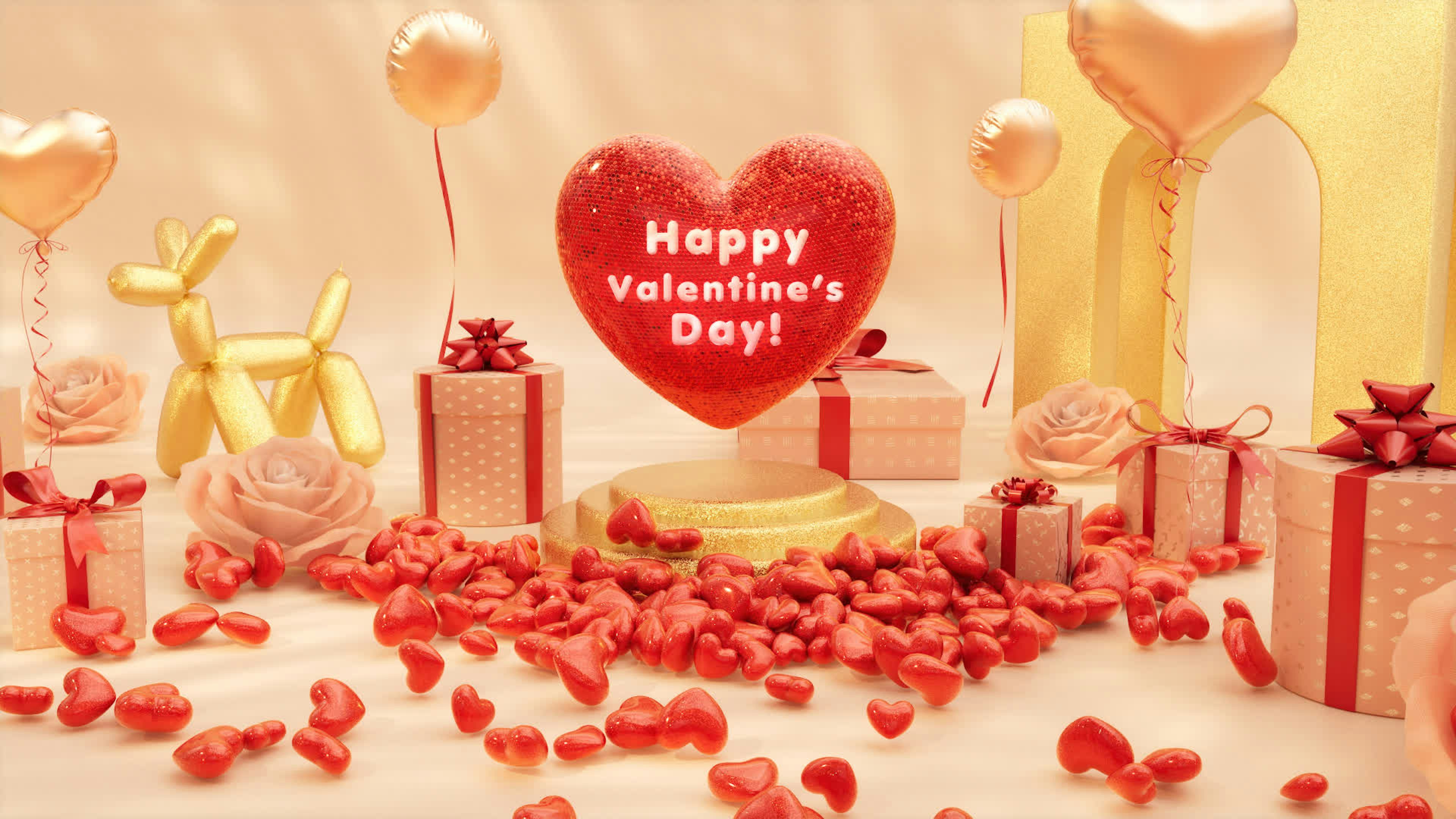 Valentine's Day 3D Logo Intro