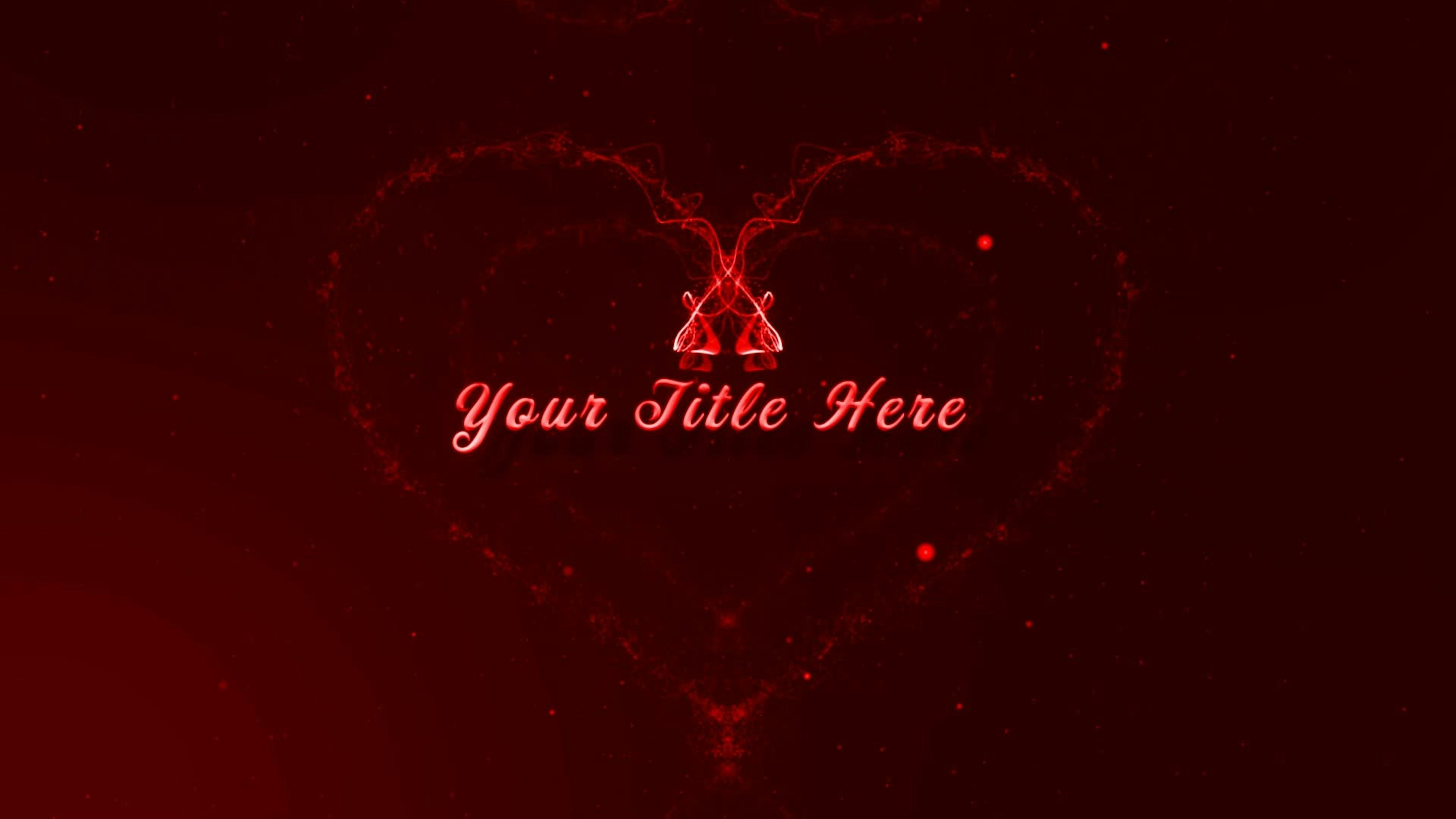 Valentine Particles Heart Title