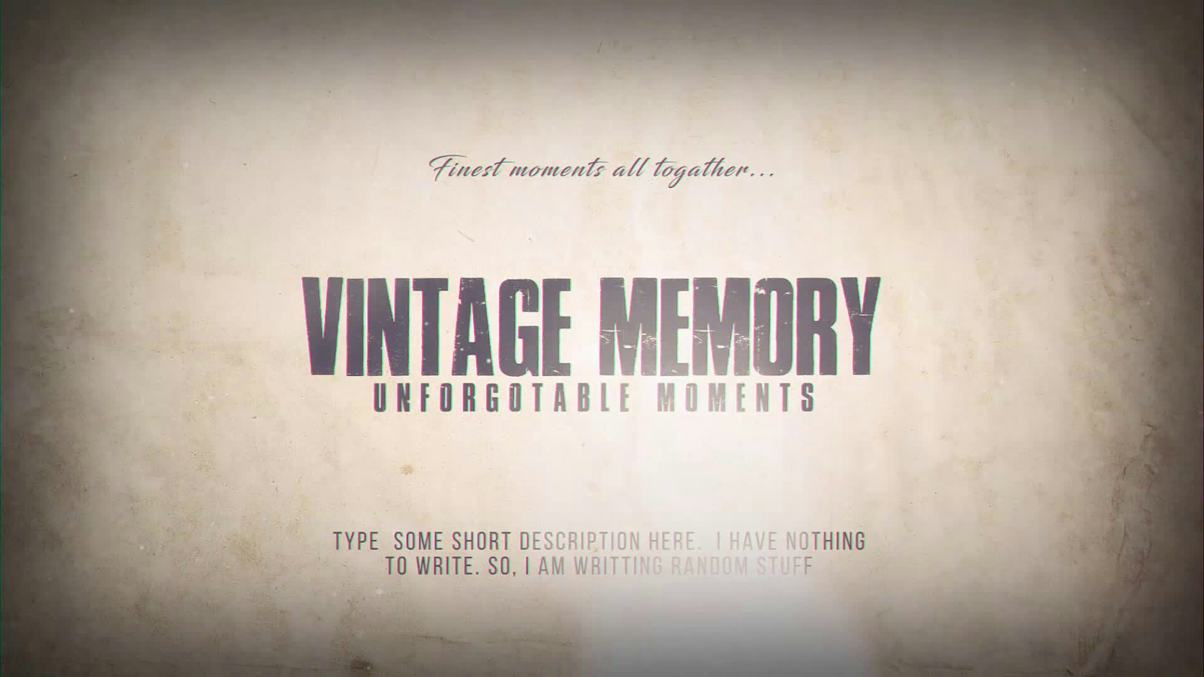 Vintage Memory