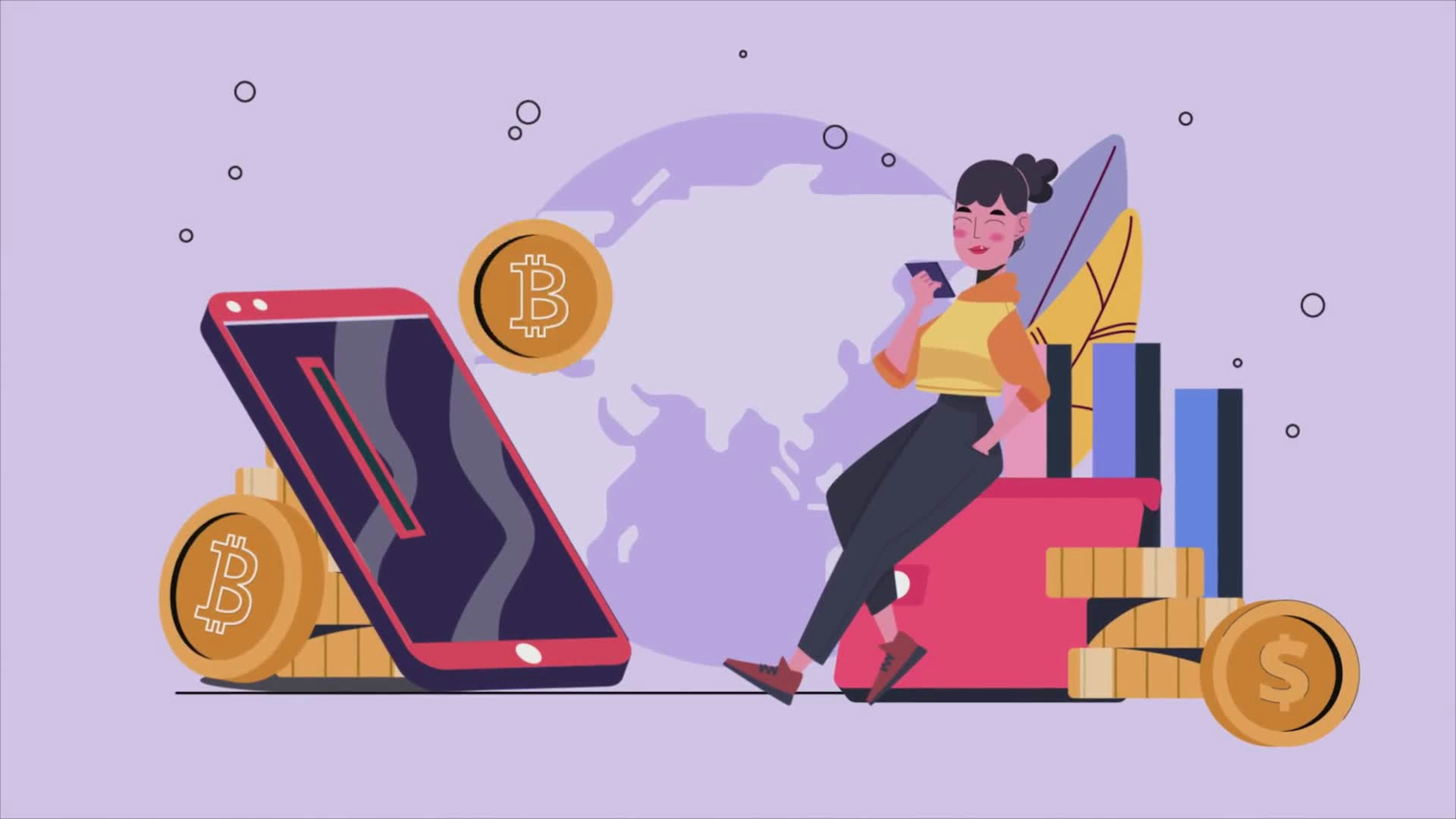 Woman Earning Money Through Cryptocurrency Trading