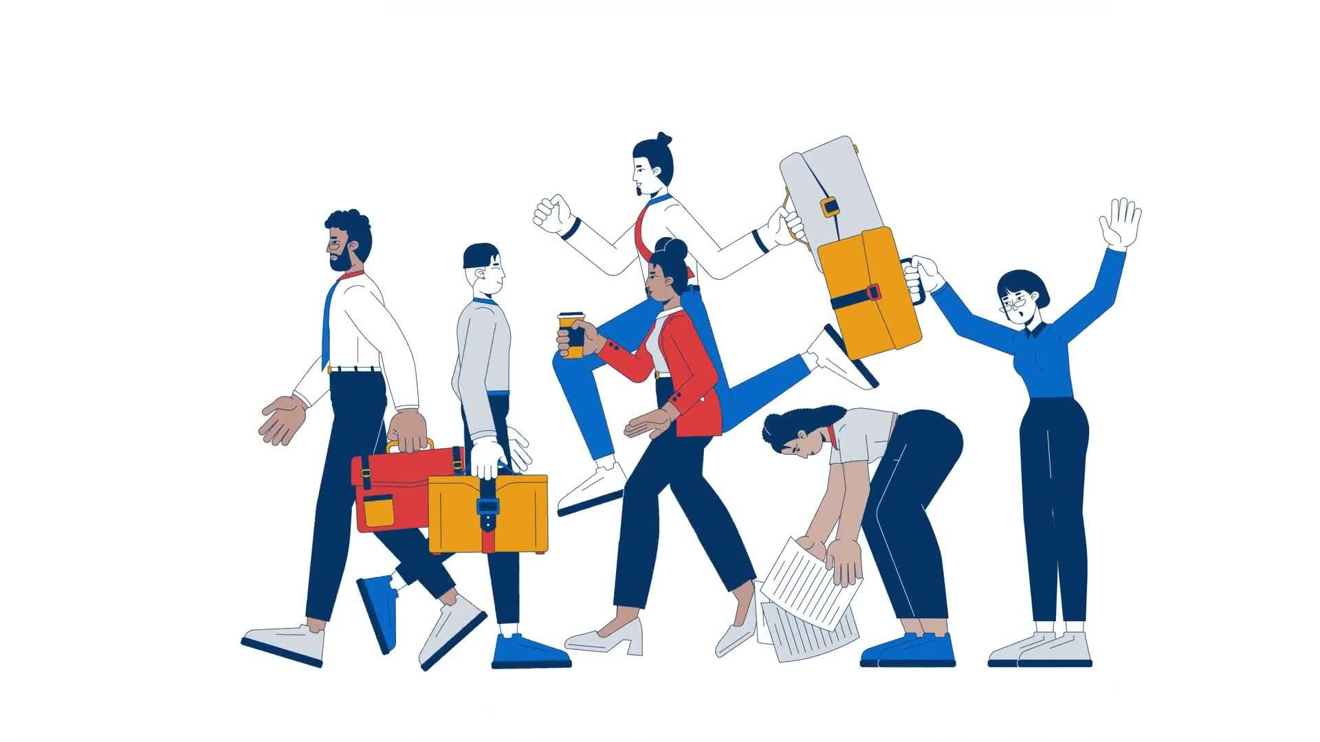 Overwork Animation Overworked Professional Under Deadline Pressure • Motion Graphics ...