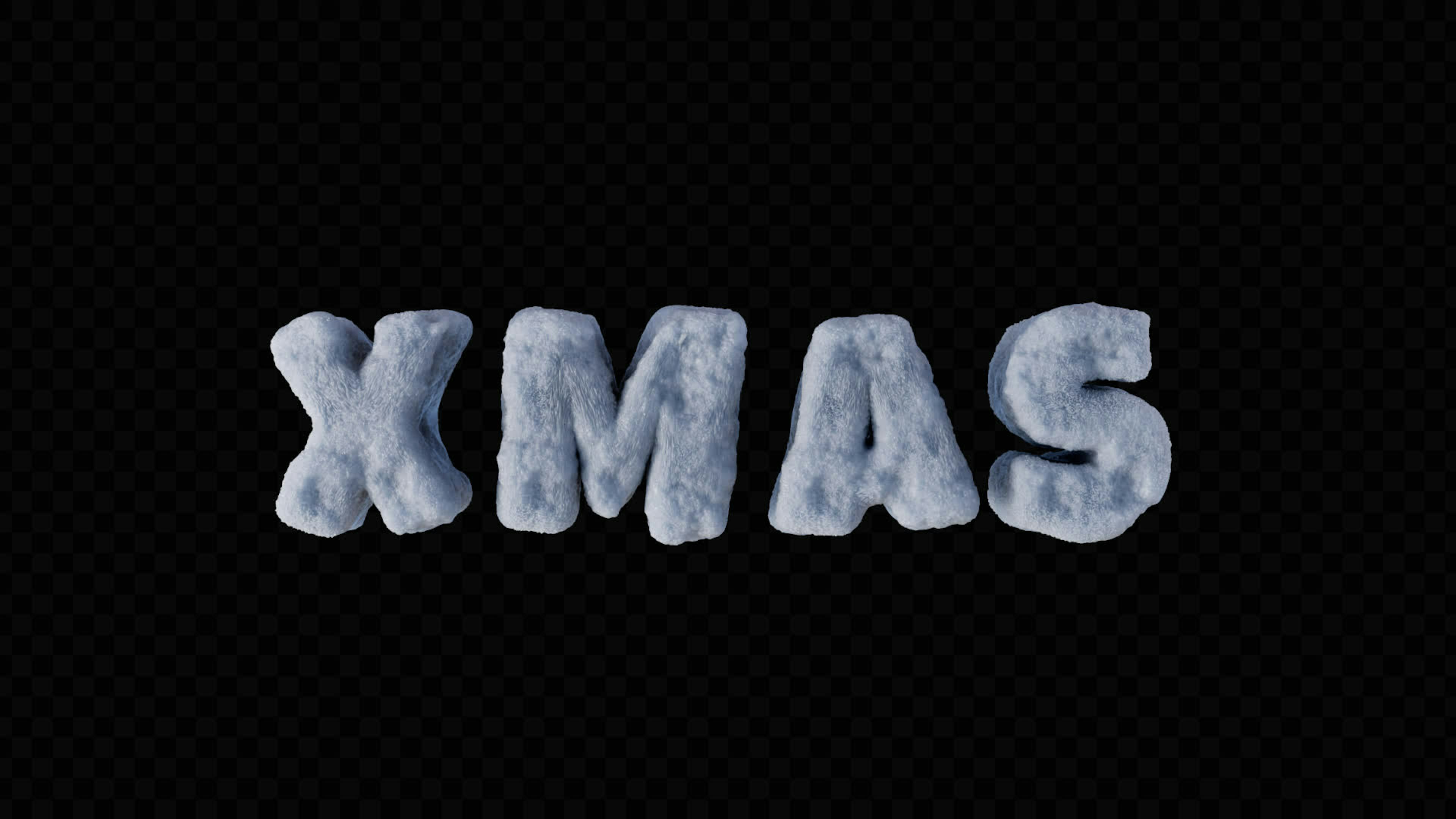 Xmas 3D Snow Title On Alpha
